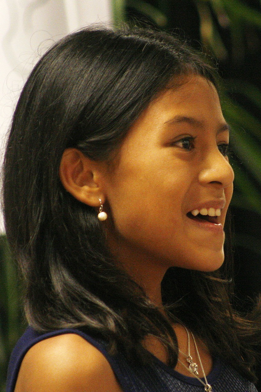 Andrea Araujo is ready for middle school.