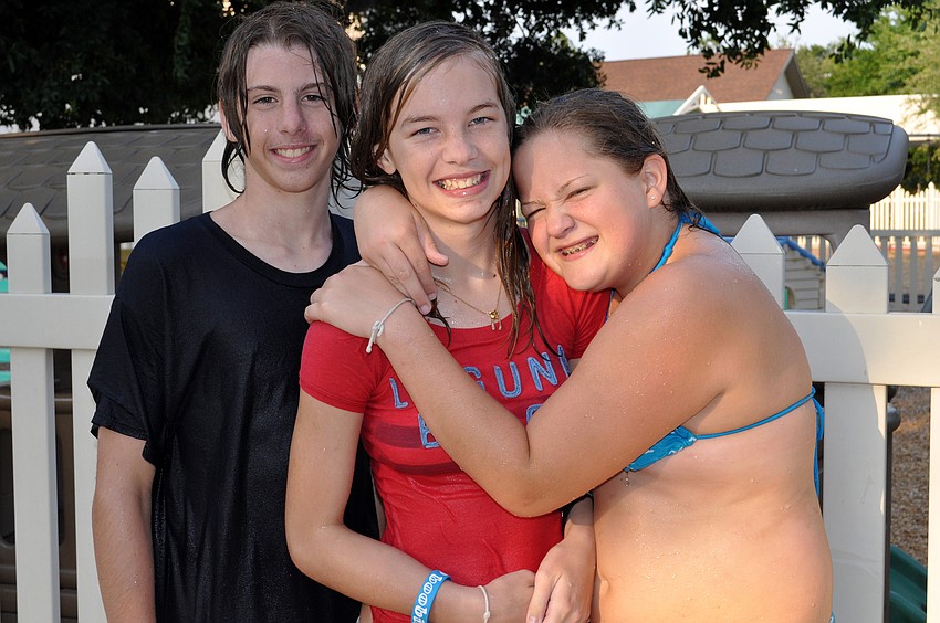Cousins Brody and Sierra Yost, both 13, hung out with Danielle Spring, 12.