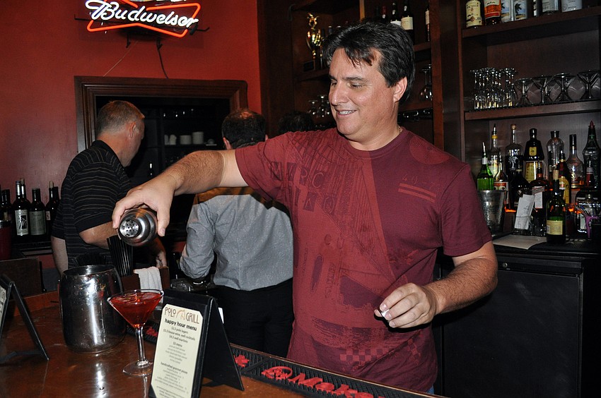 Dr. Richard Aranibar was one of the celebrity bartenders for the Eddie Livingston Charity Bar Night.