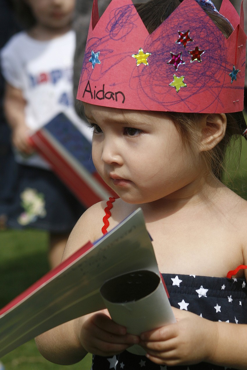 Aidan Reed was decked out in red, white and blue.