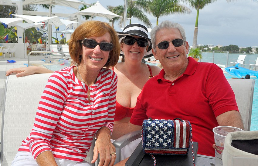 Marlene, Keffie and Alex Lancaster pose together Monday, July 4 at Sarasota Yacht Club.