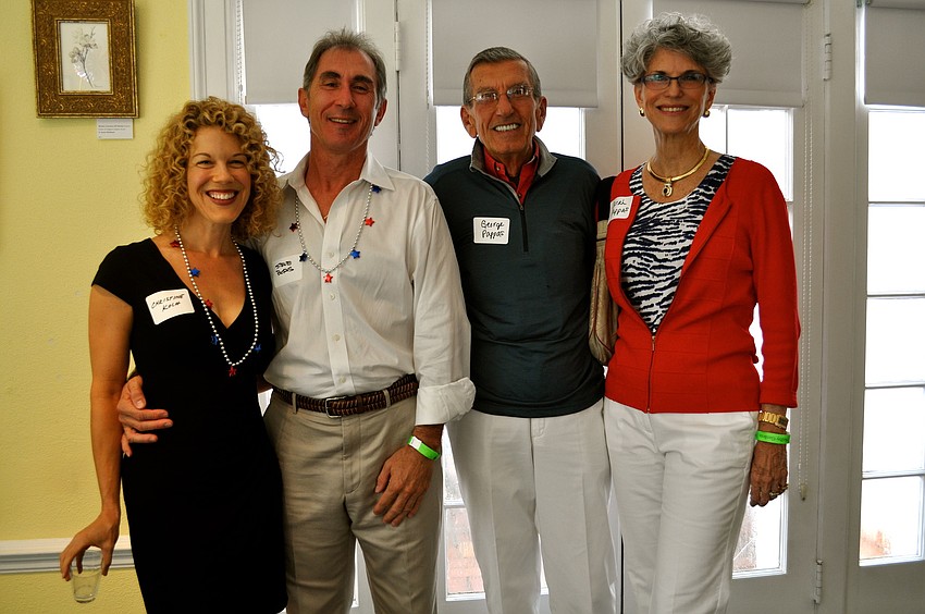 Christine Koch and Steve Boris with George and Sarah Pappas