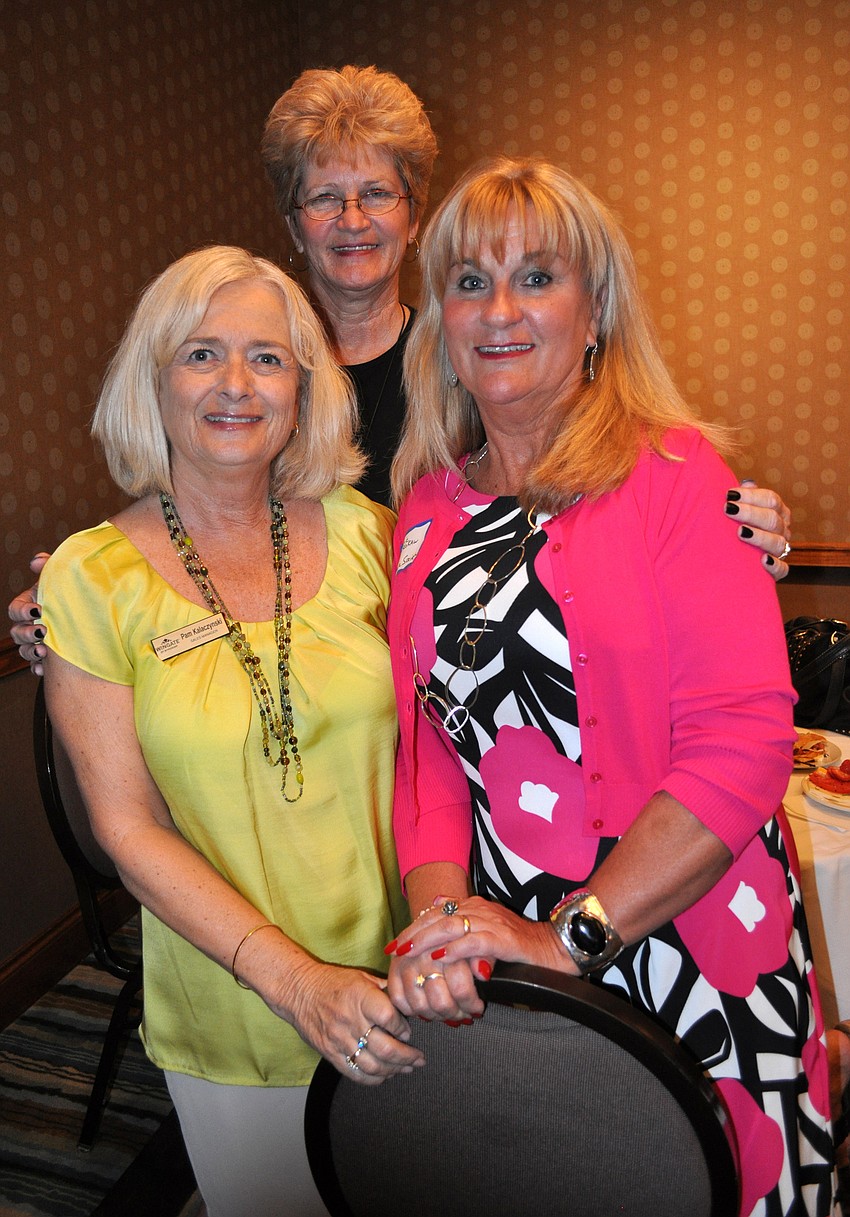Pat Kalaczynski, left, of Wingate Hotel enjoyed networking with Cathy Hanselman and Melanie Brokaw of the Humane Society of Lakewood Ranch.