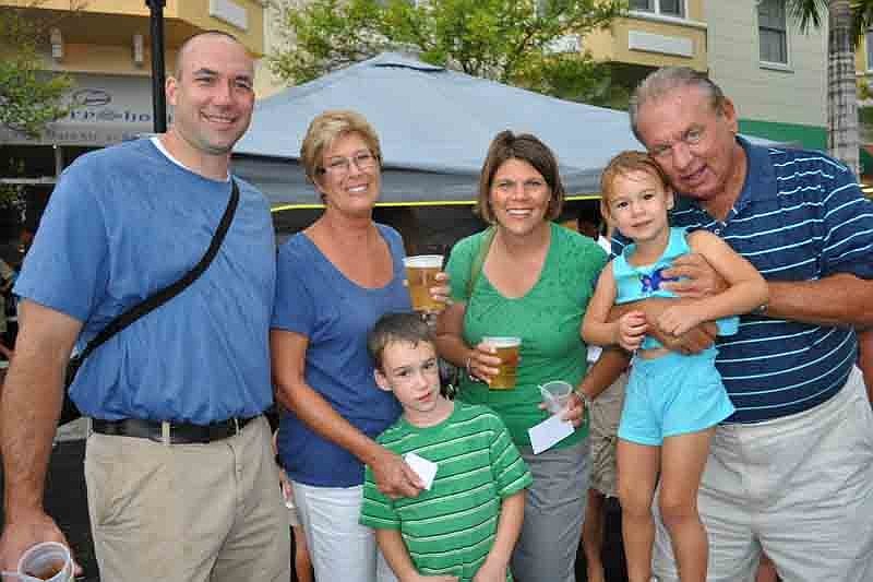 Steve Butschley was visiting his mother, Pat, and his father, Ron, right, from Pennsylvania with his wife, Lisa, and children, Josh and Emily.