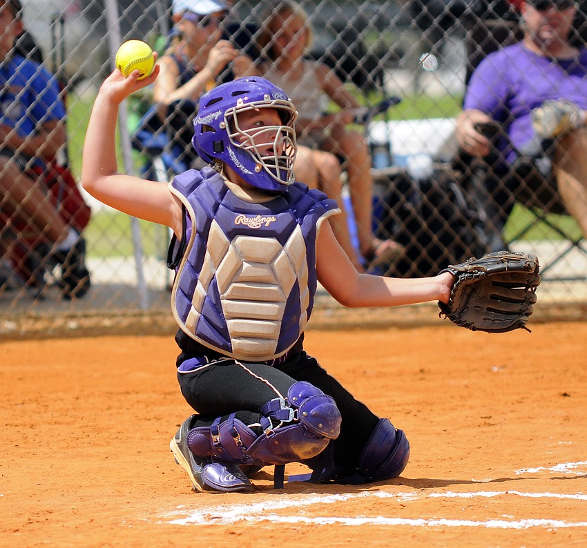 Catcher Mikayla Desantis made several great plays behind the plate.