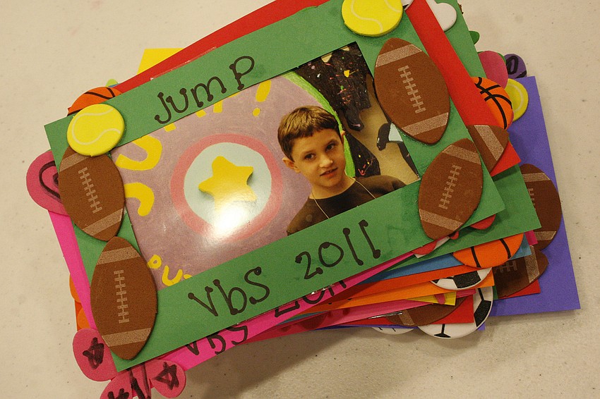 Each student made keepsake photo frames.