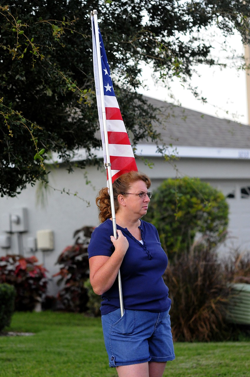 Sharon Gasper came to show her support for the family of U.S. Army Spc. 4 Patrick Lay II.