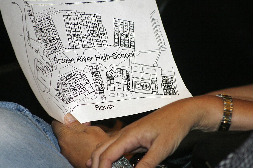 Each incoming freshman received a map of the Braden River High campus.