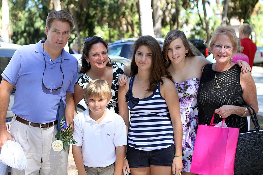 Oliver Young, Patti Young, Oliver Young, Selena Takeran, Emma Young and Nana Patty O'Grady pose together Friday, June 3 after Emma's ODA's 6th grade graduation at Siesta Key Chapel.