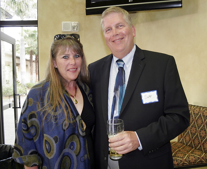 Friends Lynda Broas and Scott Stoefbauer came out to support the cause.