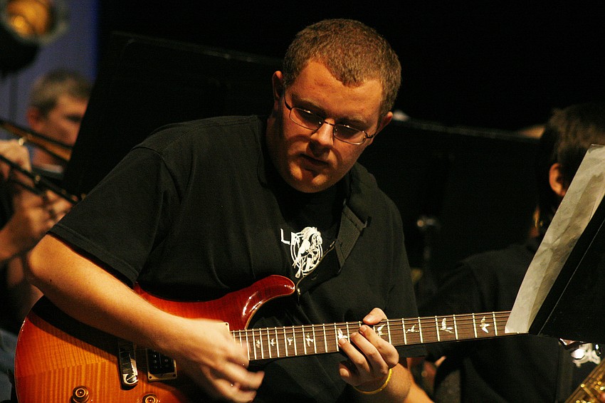 The jazz band performed a variety of styles.