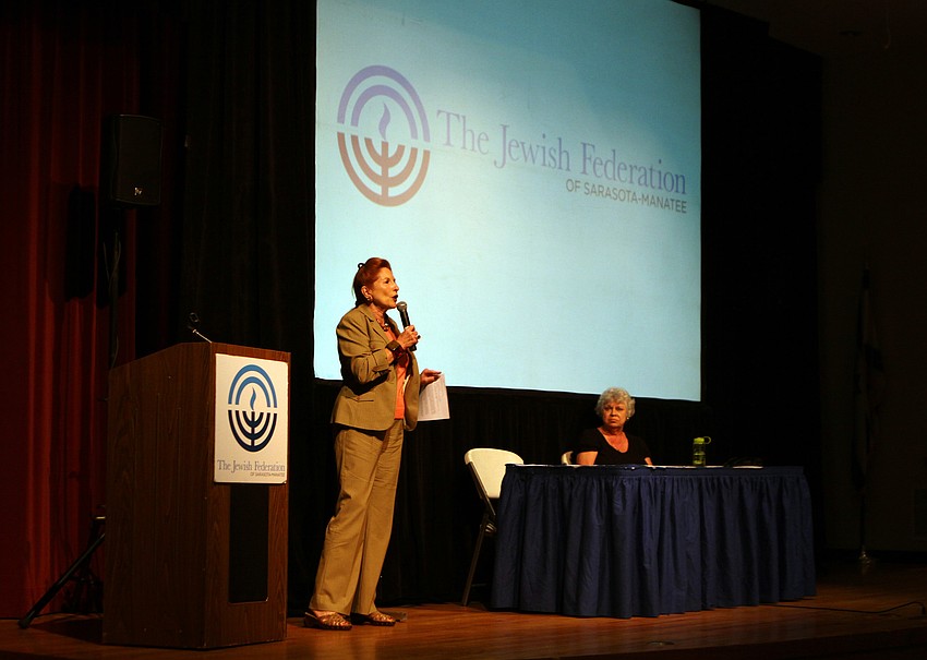 Roz Goldberg runs a Q&A session after the movie 
