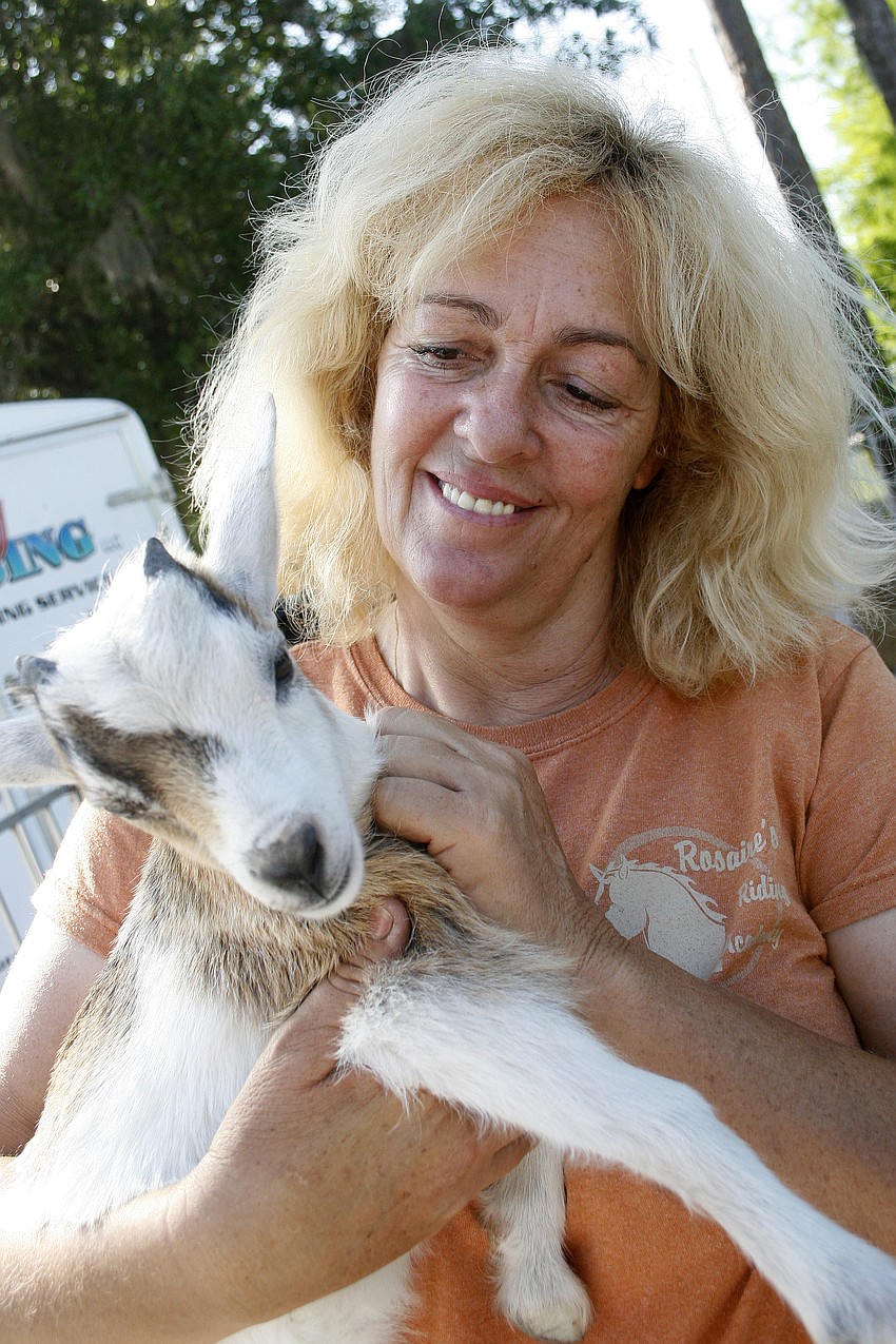 Ellian Rosaire brought her petting zoo and pony rides to the Woodland celebration.