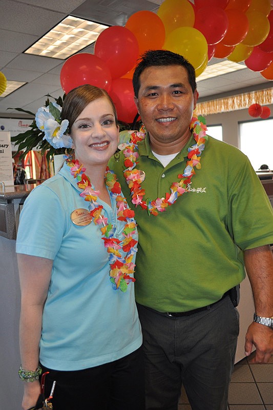 Chick-fil-A owners Lisa and Jonathan Ith mingled with guests.