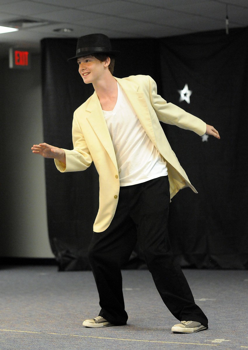 Fifth-grader Austin Savage entertained the audience with his performance of Michael Jacksonâ€™s Smooth Criminal.