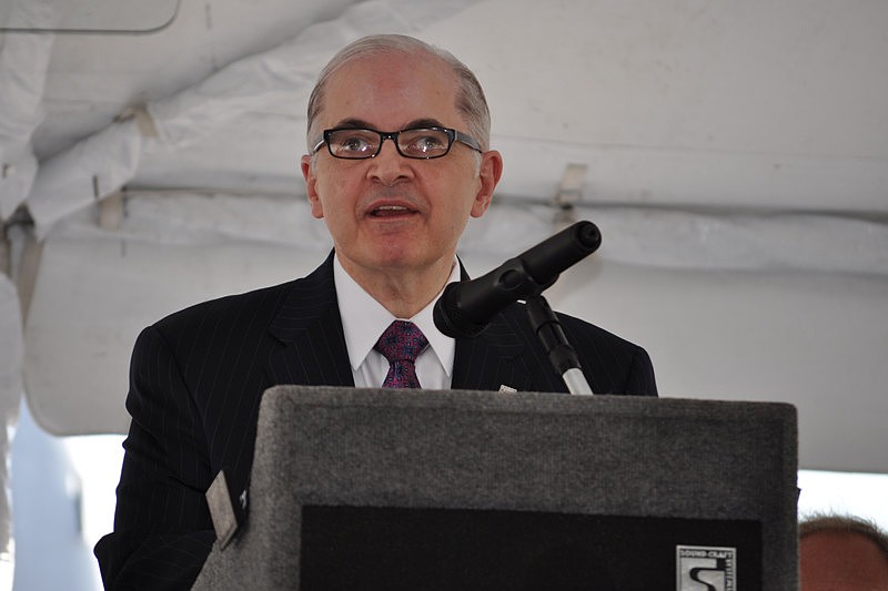 LECOM CEO and President Dr. John Ferretti addresses the crowd.