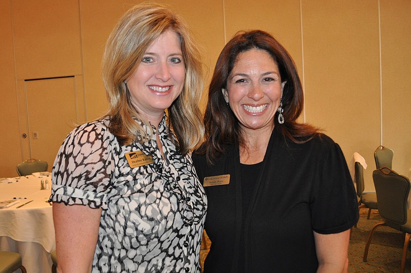 Heather Kasten of the Sarasota Chamber of Commerce with Nattaly Perez, a Realtor liason with Lakewood Ranch Communities