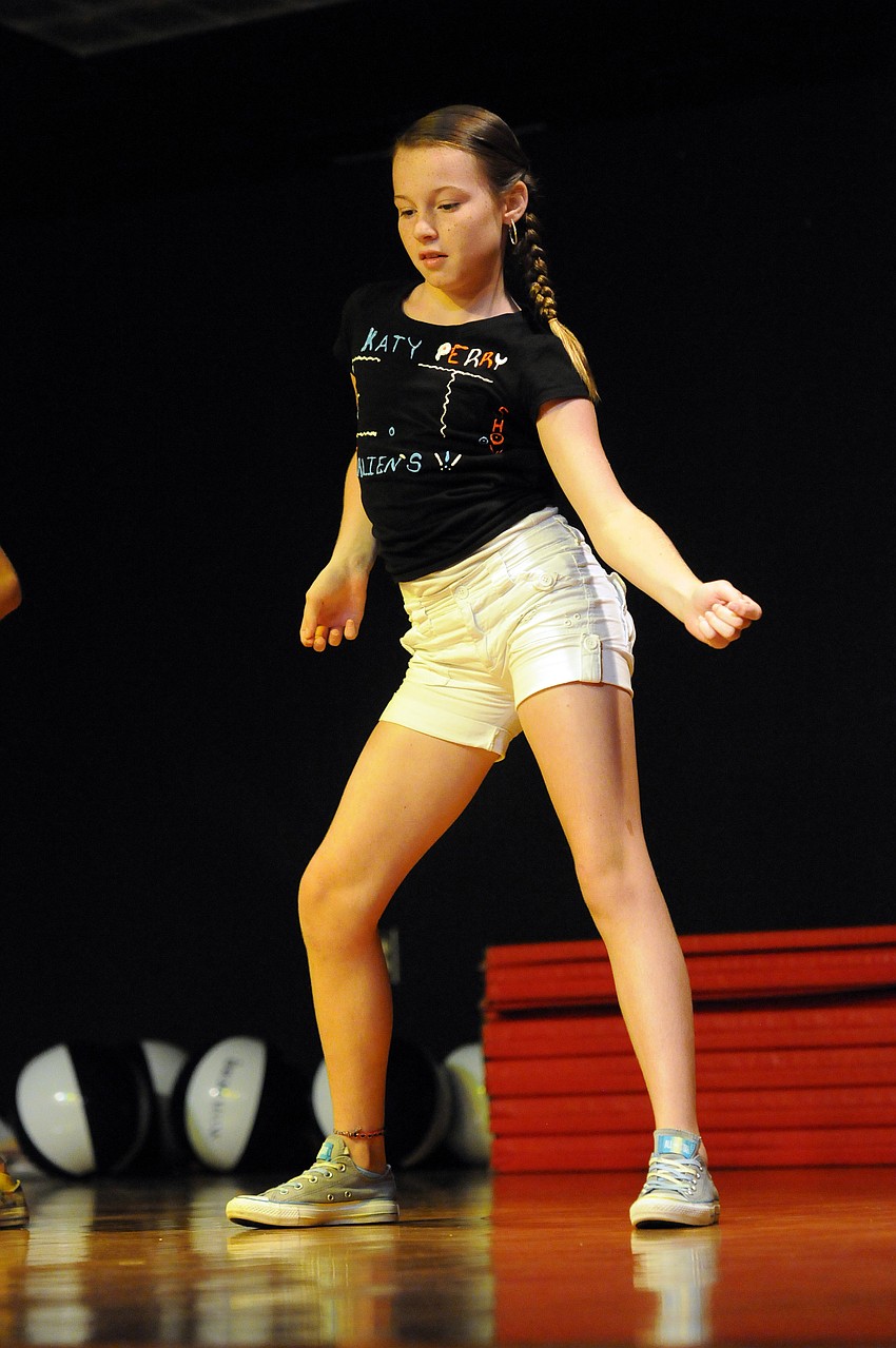 Fourth-grader Olivia Marquis knew all of the moves to her dance routine.