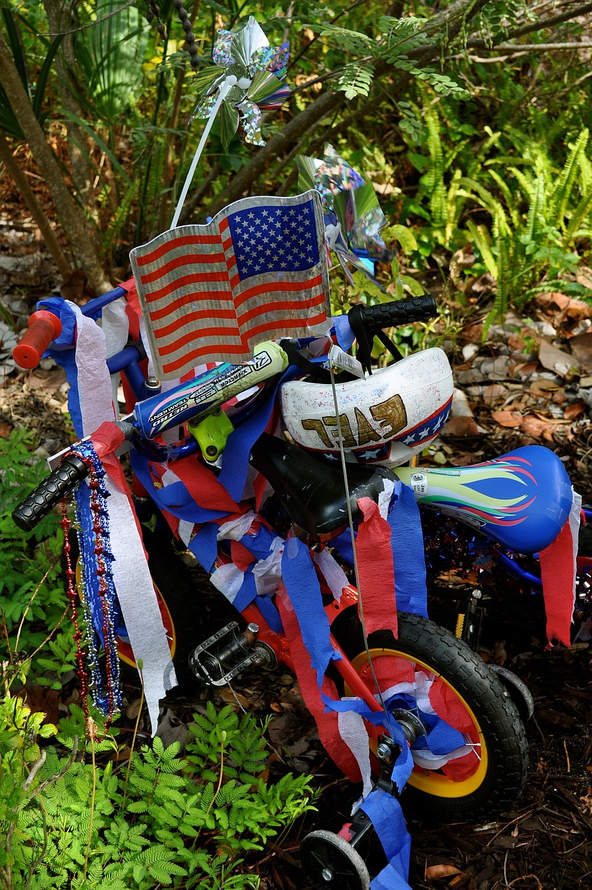 Children decorated their bicycles with as much flair as they could find.