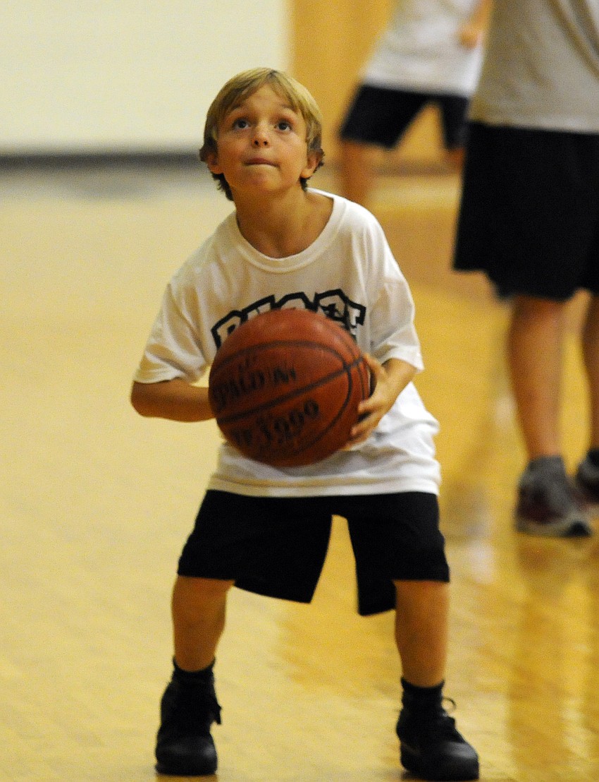 Brett Thoma, 10, attended Braden River Highâ€™s basketball camp last summer.