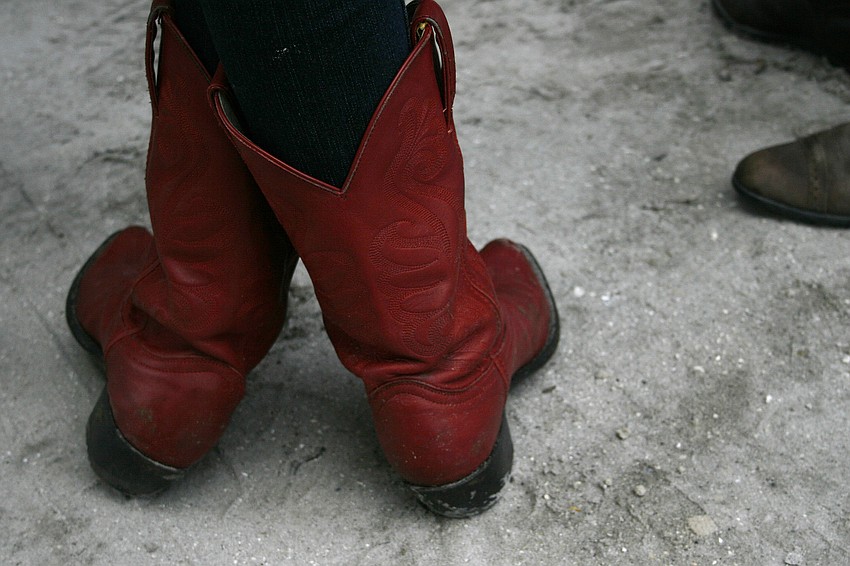 Many of the campers wear cowboy boots when they come to camp.