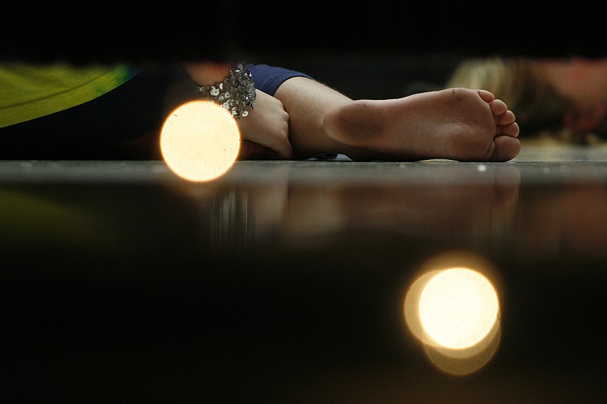 The girls' excitement could be heard from behind the curtain before the show began.
