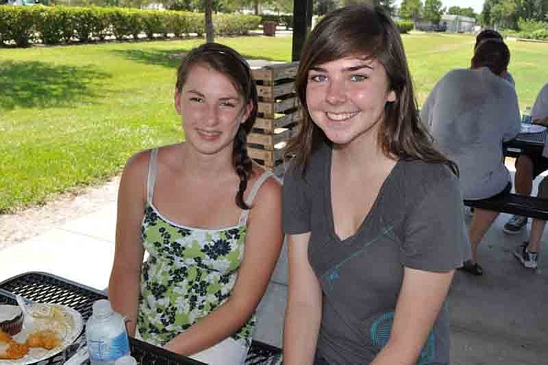 Leah Hedricks and Savannah Cofer are both going to be sophomores at Lakewood Ranch High School this school year.