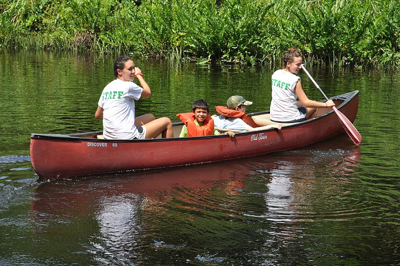 Campers enjoyed canoe rides with their counselors as part of the festivities.