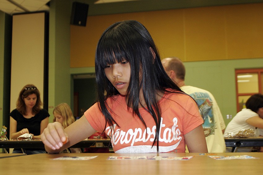 Fifth-grader Alexa Tadelman enjoyed Bingo Night.