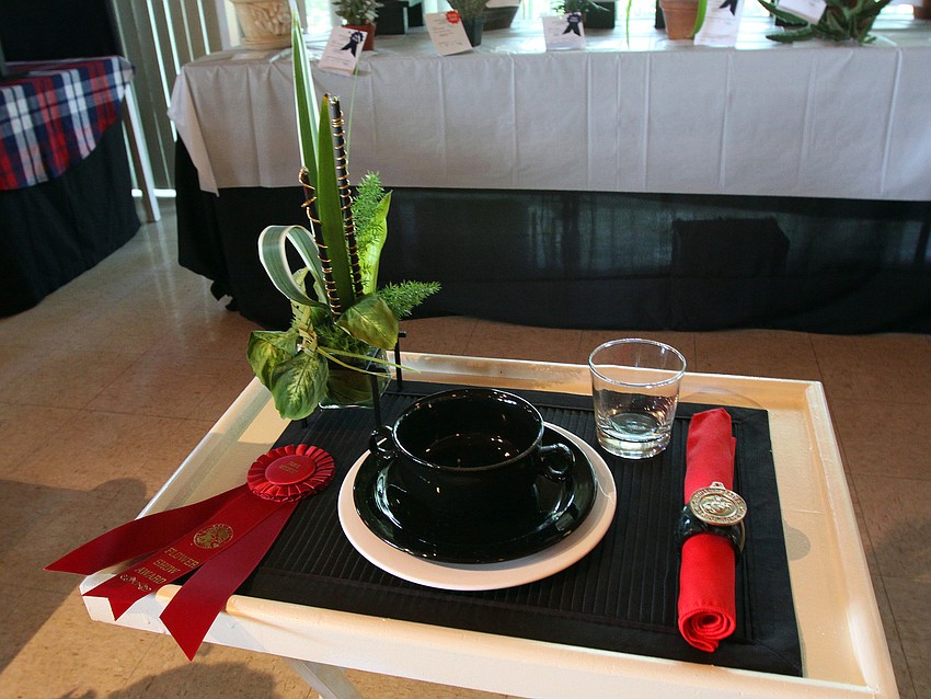 Betty Call won first place for her table artistry display on Sunday, March 27 during the 74th Annual Sarasota Garden Club Flower Show.