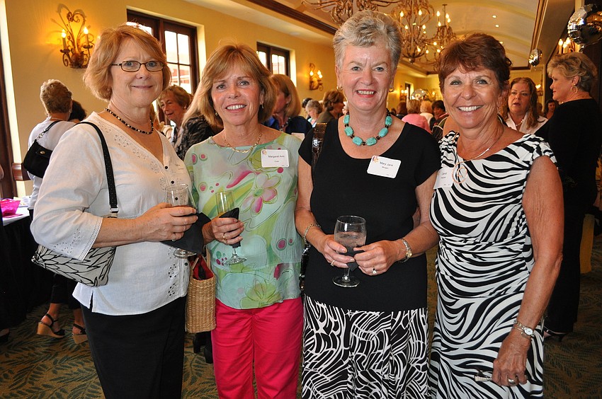 Carol Peschel, right, of Longboat Key, chatted with Lakewood Ranch Golf & Country Club residents Kathie DeGregorio, Margaret Ann Furer and Mary Jane Morgan.