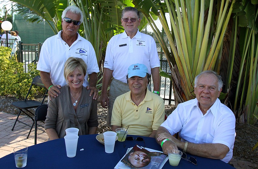 Commodore Bob Baime, Carlene Baime, Race chairman Bill Jacobs, Peter Mermin and Thomas Forborol