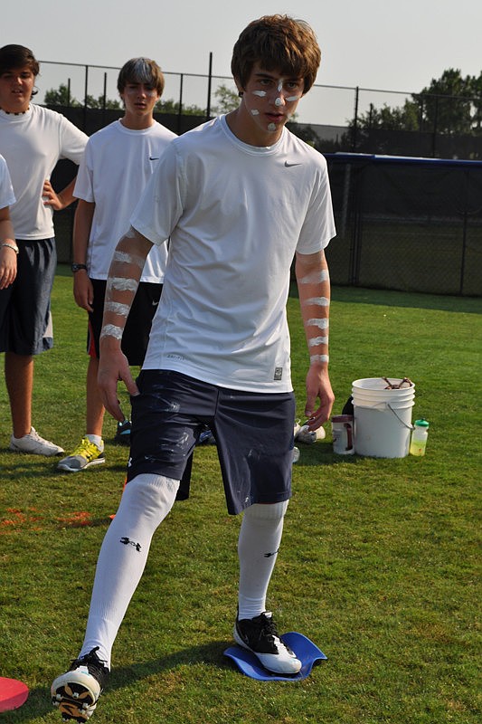 Fifteen-year-old Drew Fineberg carefully chose where he stepped next in the minefield game.