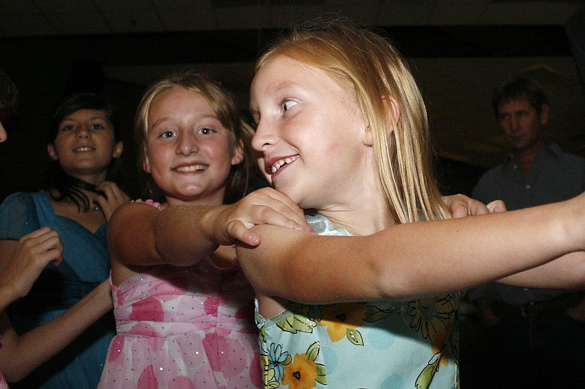 It didn't take long for a conga line to form on the dance floor.