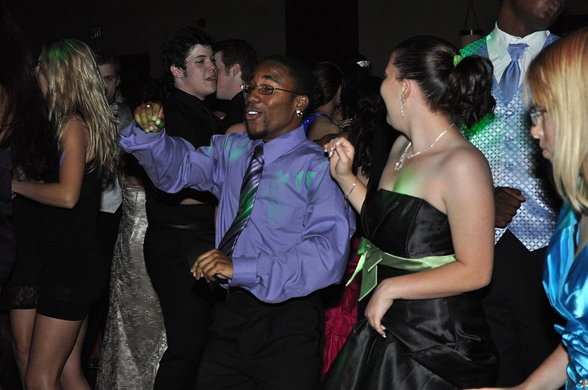 Bruce Felton dances to the music.