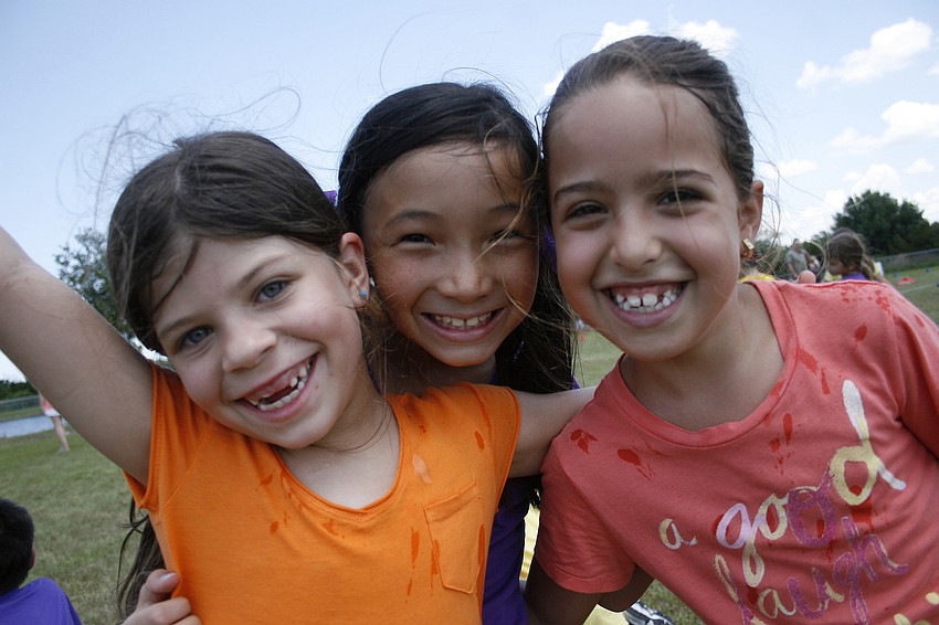 Sophia Ramirez, Julia Felice and Eugenia Villarrale had a blast at this year's Field Day.
