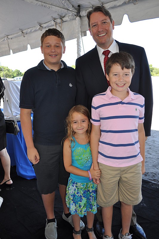 Rep. Bill Galvano brought out his children: Michael, Jacqueline and William.