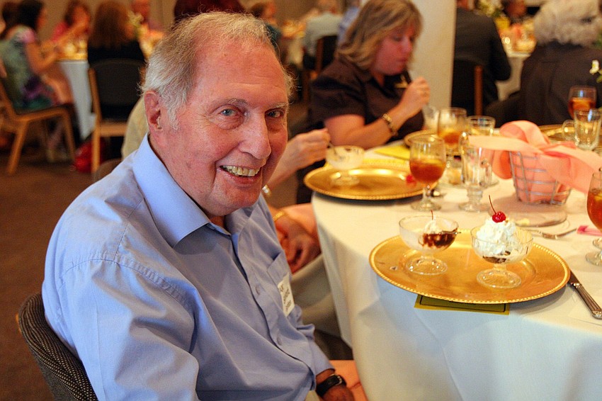 Sanford Gordon enjoys two desserts during AJC's Lunch & Learn Lecture Wednesday, June 16 at Michael's on East.