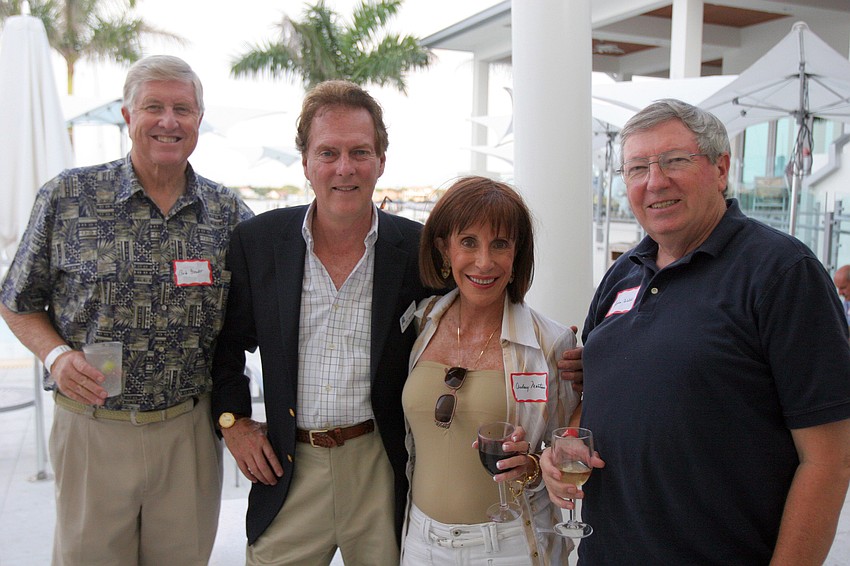 Bob Gault, Vice Preisdent Dr. Jim Whitman, board member Audrey Marten and board member John Wild pose together at the Republican Club of Longboat Key's summer social Wednesday, June 15 at Sarasota Yacht Club.