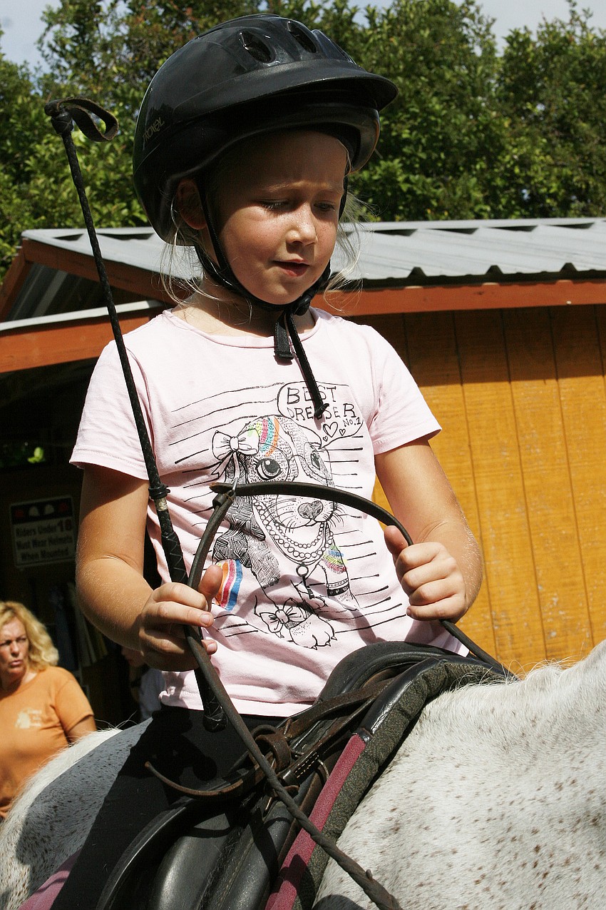 Some of the children have never ridden a horse before Rosaire's camp.