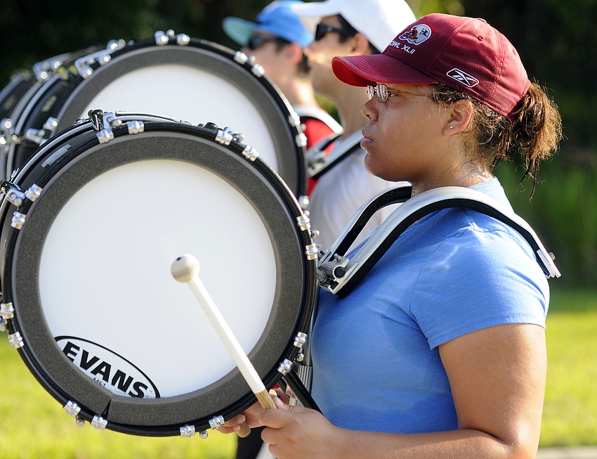 Junior Kimberly Quinn is one of two females on Braden Riverâ€™s drumline.