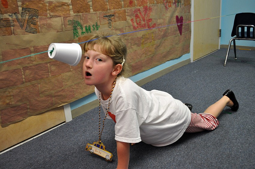 Five-year-old Emily Rose enjoyed learning about different countries during mission central.