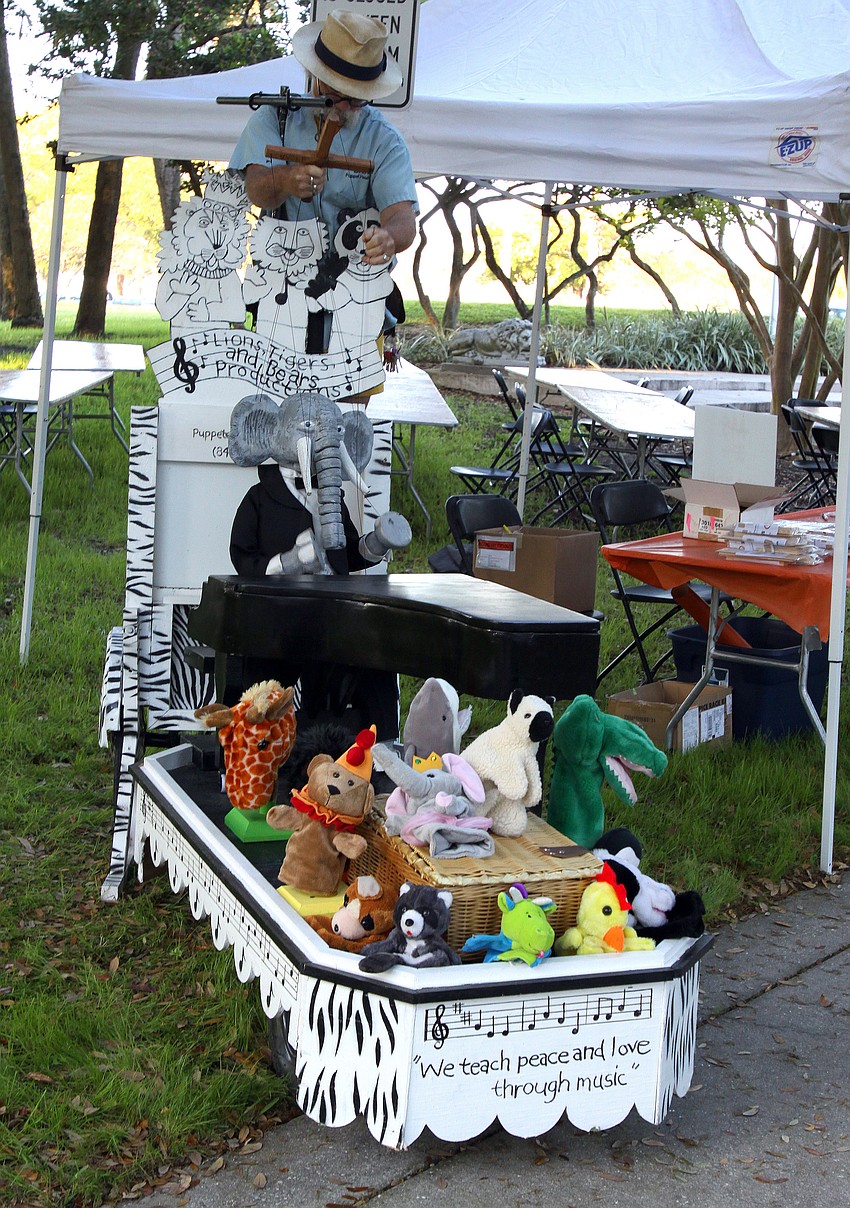 Doctor Nik puts on a puppet show on Saturday, March 19, at J.D. Hamel Park prior to the begininning of the walk for Walk MS Sarasota.