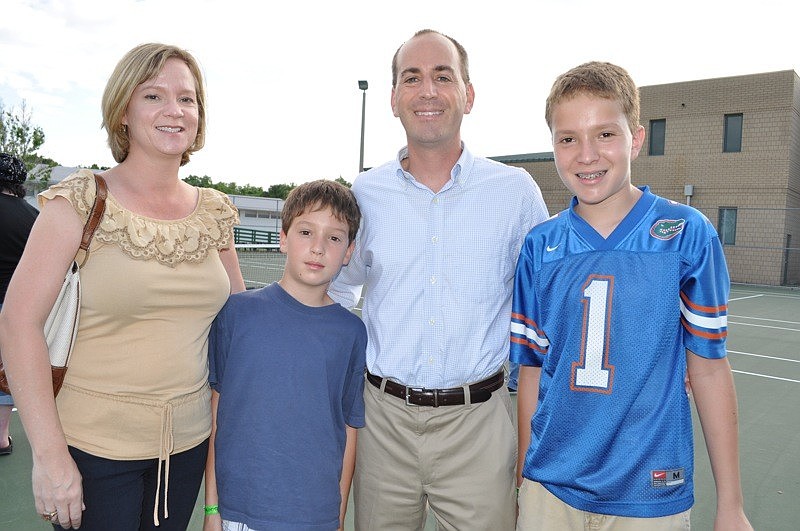 Nancy Klein came out with her son Ben and husband Mark to watch her son Andrew launch his rocket.