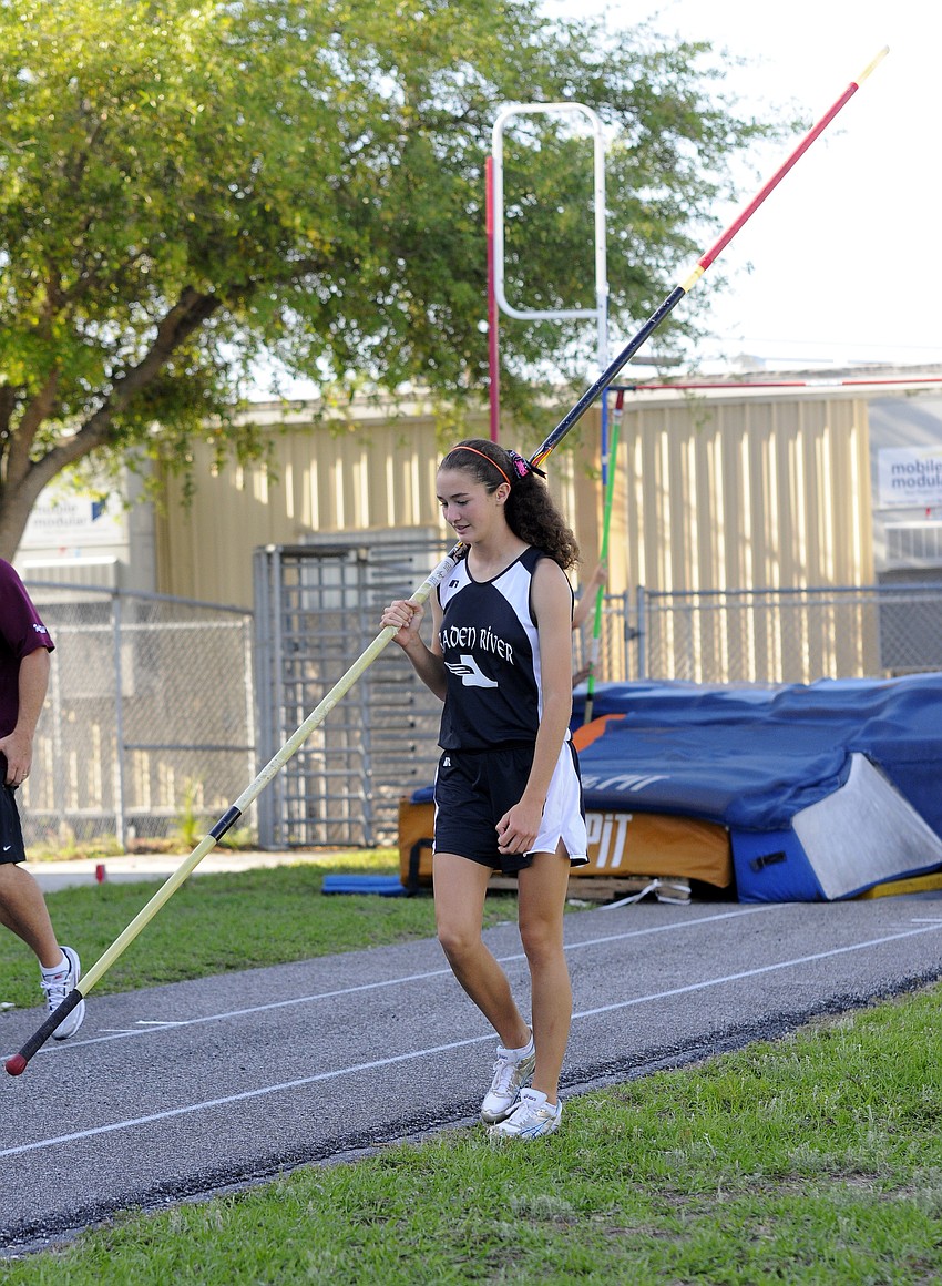 Braden River's Bridget Lanier won the long jump and the 300-meter hurdles and finished second in the pole vault.