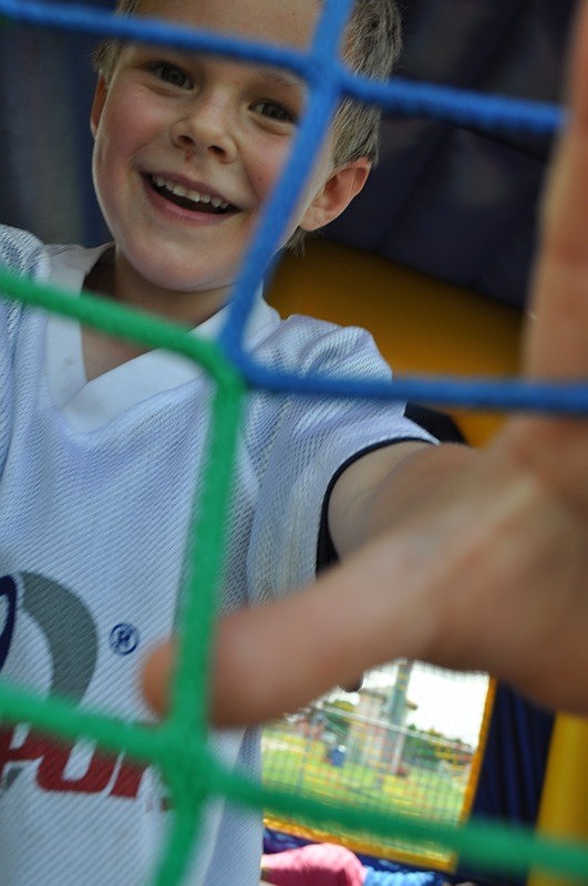 Tyler Gross, 5, enjoyed time in the bounce house.
