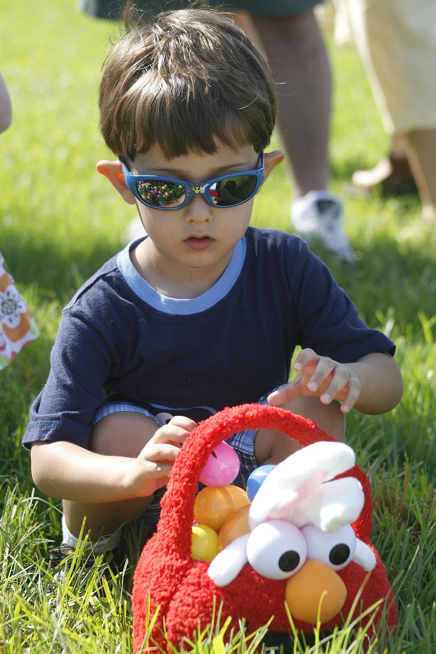 Zachary Schwartz, 3, had a blast at this year's Easter celebration.