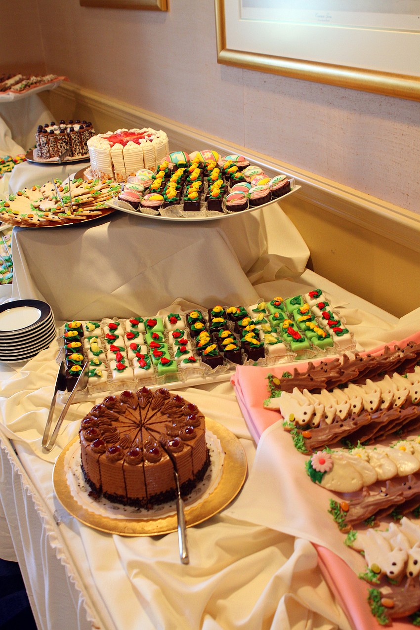 One of the dessert tables at Bird Key Yacht Club's Easter celebration.