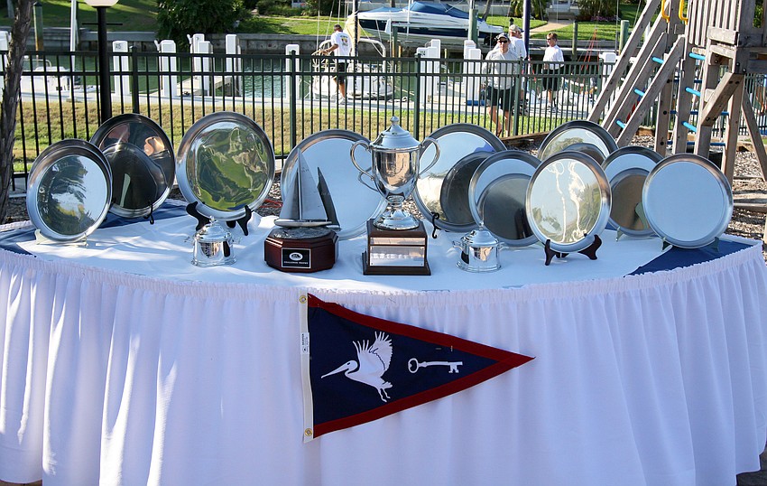 The awards for the winners of the Sarasota Bay Cup.