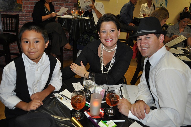 Lorna Riollano came out with her fiancÃ© Chris Starman and his son, Zachary, left.